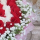 IOU-99枝红玫瑰IOU心形花束，2只小熊