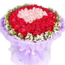 擁抱你的愛(ài)-99枝混搭玫瑰，搭配黃鶯、相思梅