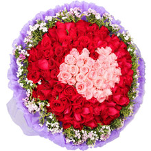 一生相守-99枝混搭玫瑰愛情花束