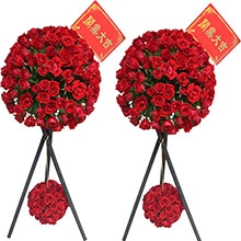 富貴吉祥-紅玫瑰圓形造型