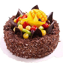 快樂永遠-鮮奶水果蛋糕，各種新鮮時令水果裝飾，巧克力脆外圍