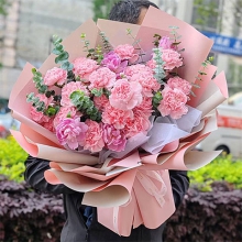 無(wú)私母愛(ài)-26朵粉康、間插尤加利葉