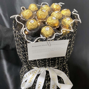 甜蜜告白-11顆費(fèi)列羅巧克力小香風(fēng)花束