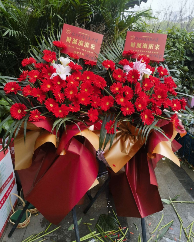 鮮花花籃一對
